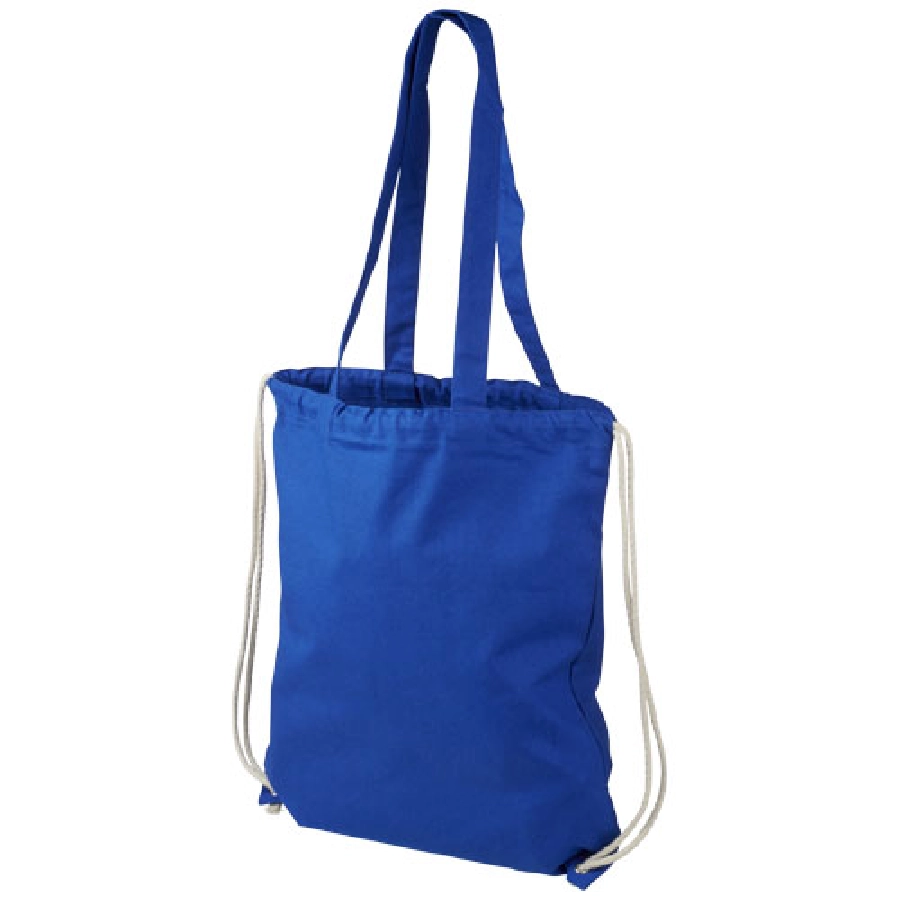 Plecak Eliza wykonany z bawełny o gramaturze 240 g/m² ze sznurkiem ściągającym PFC-12027602 niebieski