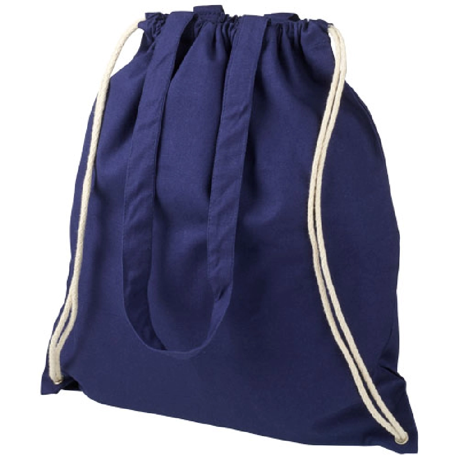 Plecak Eliza wykonany z bawełny o gramaturze 240 g/m² ze sznurkiem ściągającym PFC-12027603 granatowy