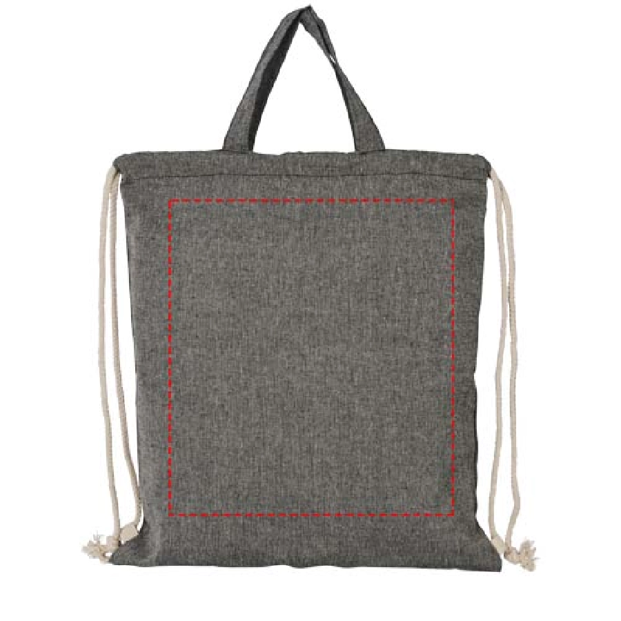 Plecak Pheebs z bawełnianym sznurkiem ściągającym z recyklingu o gramaturze 150 g/m² PFC-12045901