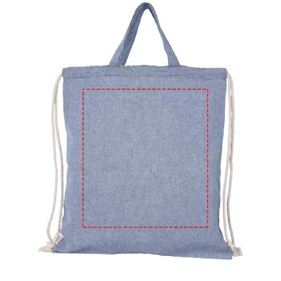 Plecak Pheebs z bawełnianym sznurkiem ściągającym z recyklingu o gramaturze 150 g/m² PFC-12045902 niebieski