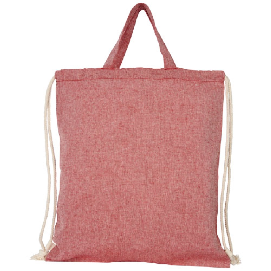 Plecak Pheebs z bawełnianym sznurkiem ściągającym z recyklingu o gramaturze 150 g/m² PFC-12045903 czerwony