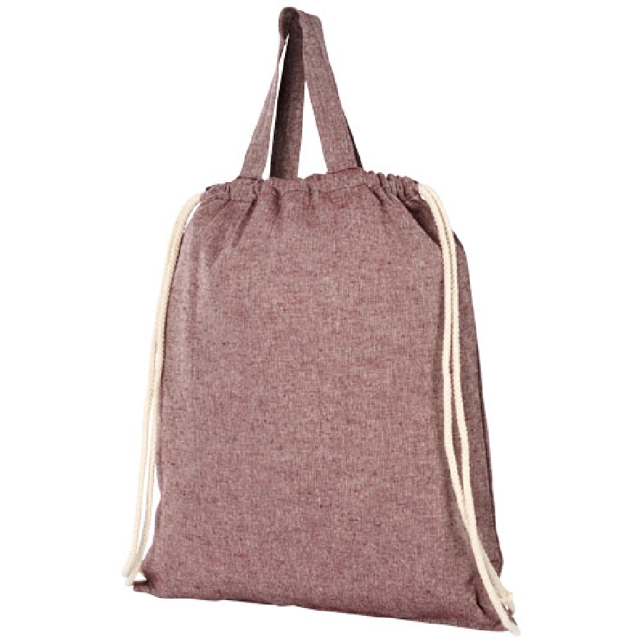 Plecak Pheebs z bawełnianym sznurkiem ściągającym z recyklingu o gramaturze 150 g/m² PFC-12045904 czerwony