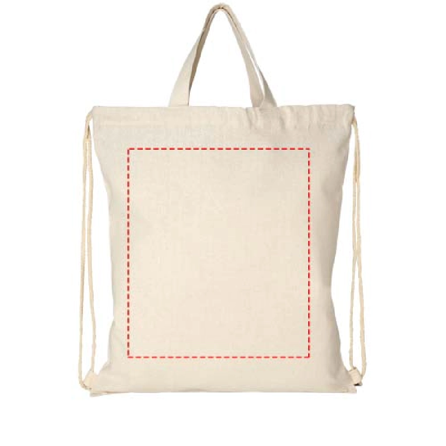 Plecak Pheebs z bawełnianym sznurkiem ściągającym z recyklingu o gramaturze 210 g/m² PFC-12046000 biały