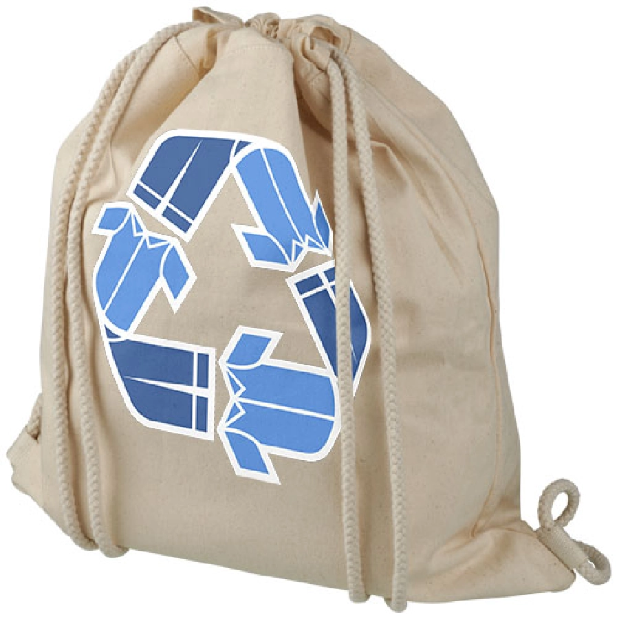 Plecak Pheebs z bawełnianym sznurkiem ściągającym z recyklingu o gramaturze 210 g/m² PFC-12046000 biały