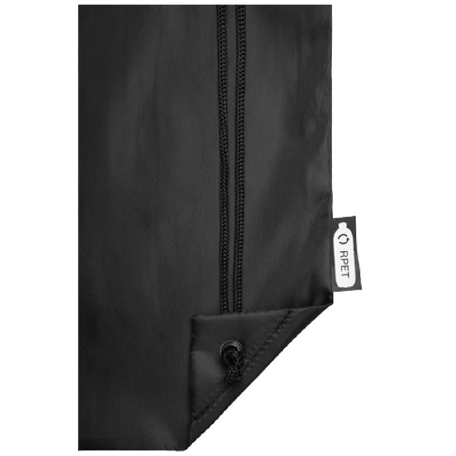 Plecak Oriole ze sznurkiem ściągającym z recyklowanego plastiku PET PFC-12046100 czarny