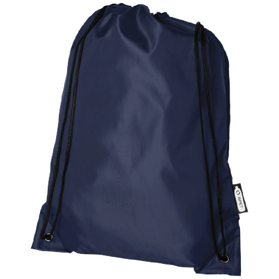 Plecak Oriole ze sznurkiem ściągającym z recyklowanego plastiku PET PFC-12046101 granatowy