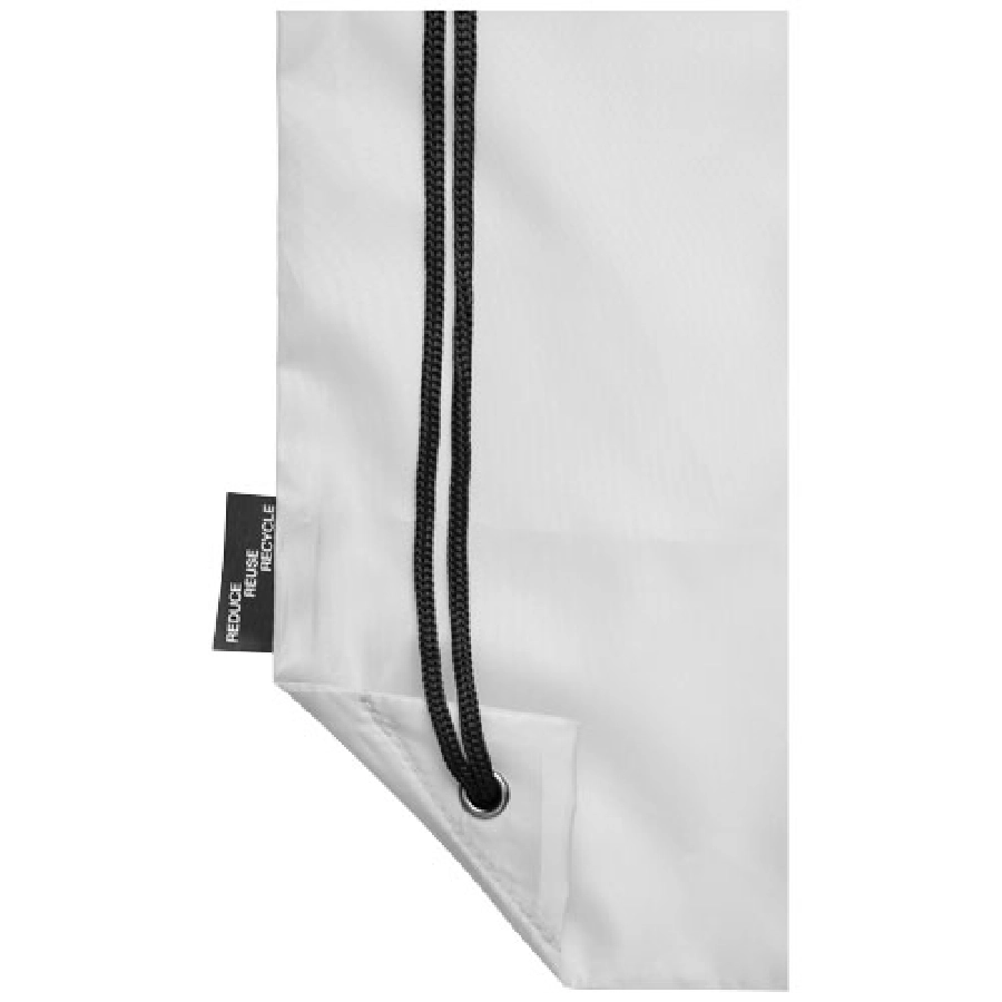 Plecak Oriole ze sznurkiem ściągającym z recyklowanego plastiku PET PFC-12046104 biały