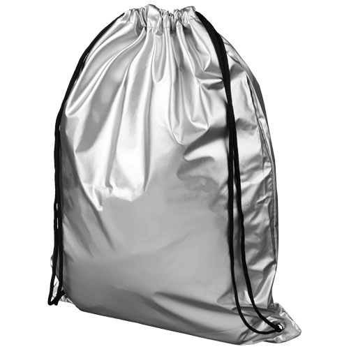 Błyszczący plecak Oriole ze sznurkiem ściągającym PFC-12047000 srebrny
