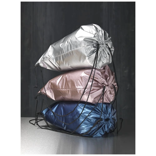 Błyszczący plecak Oriole ze sznurkiem ściągającym PFC-12047000 srebrny
