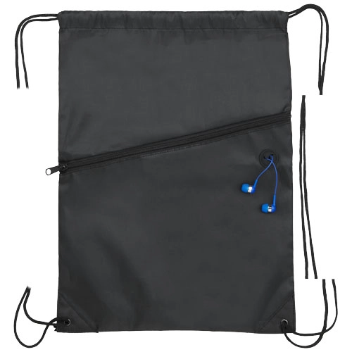 Plecak Oriole z zamkiem błyskawicznym i sznurkiem ściągającym PFC-12047200 czarny