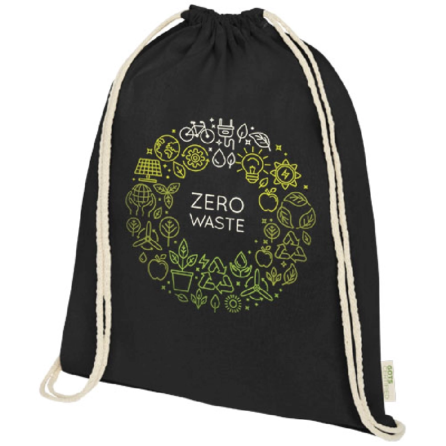 Orissa  plecak ściągany sznurkiem z bawełny organicznej z certyfikatem GOTS o gramaturze 100 g/m² PFC-12049090