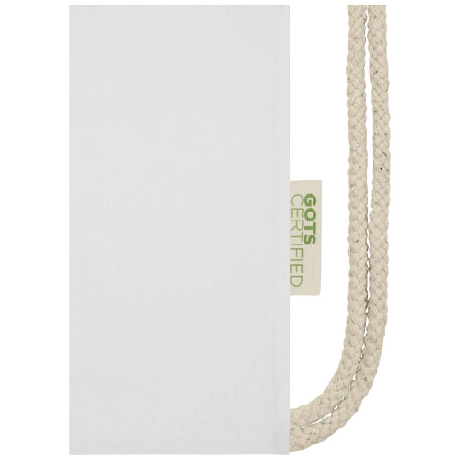 Plecak ściągany sznurkiem Orissa z bawełny organicznej z certyfikatem GOTS o gramaturze 140 g/m² PFC-12061201