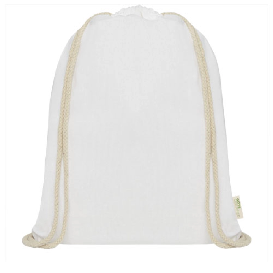 Plecak ściągany sznurkiem Orissa z bawełny organicznej z certyfikatem GOTS o gramaturze 140 g/m² PFC-12061201
