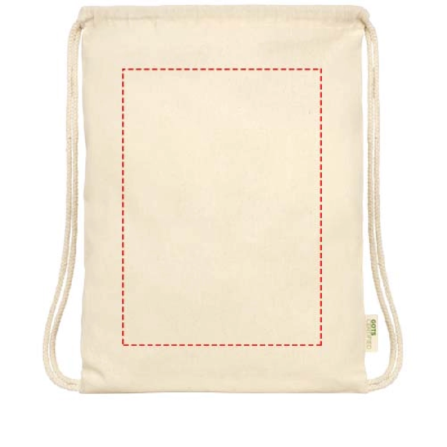 Plecak ściągany sznurkiem Orissa z bawełny organicznej z certyfikatem GOTS o gramaturze 140 g/m² PFC-12061206