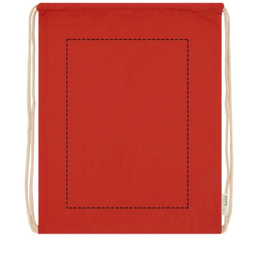 Plecak ściągany sznurkiem Orissa z bawełny organicznej z certyfikatem GOTS o gramaturze 140 g/m² PFC-12061221