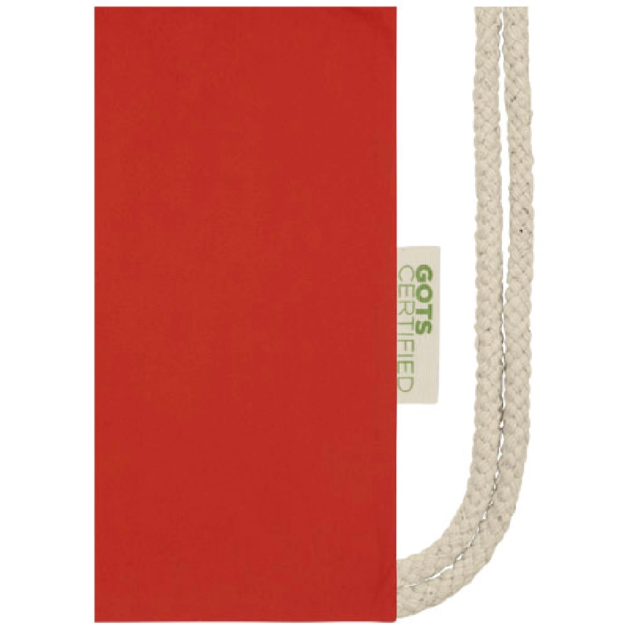 Plecak ściągany sznurkiem Orissa z bawełny organicznej z certyfikatem GOTS o gramaturze 140 g/m² PFC-12061221
