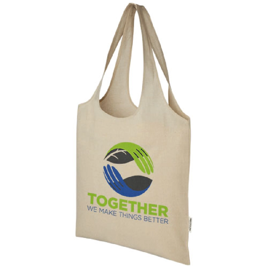Pheebs modna torba na zakupy o pojemności 7 l z bawełny z recyklingu o gramaturze 150 g/m² PFC-12064106