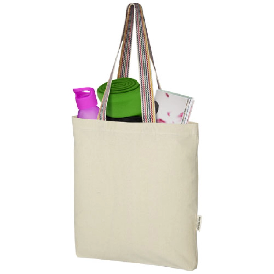 Rainbow torba na zakupy o pojemności 5 l z bawełny z recyklingu o gramaturze 180 g/m² PFC-12064206