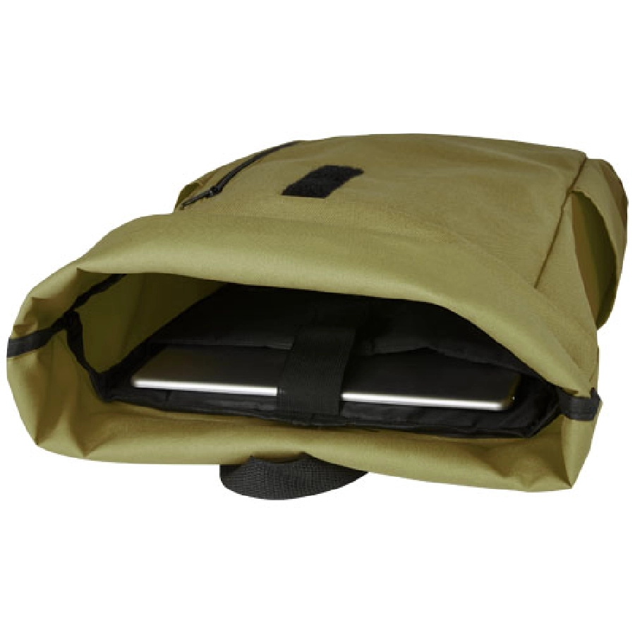 Byron plecak na laptopa 15,6 cala z tworzywa RPET z certyfikatem GRS z zawijanym zamknięciem, 18 l PFC-12065960
