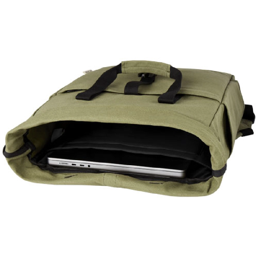 Joey 15-calowy plecak na laptopa z płótna z recyklingu z certyfikatem GRS o pojemności 15 l PFC-12067860