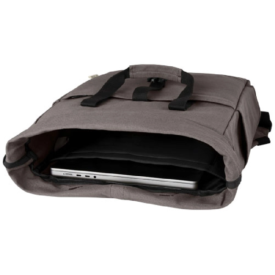Joey 15-calowy plecak na laptopa z płótna z recyklingu z certyfikatem GRS o pojemności 15 l PFC-12067882
