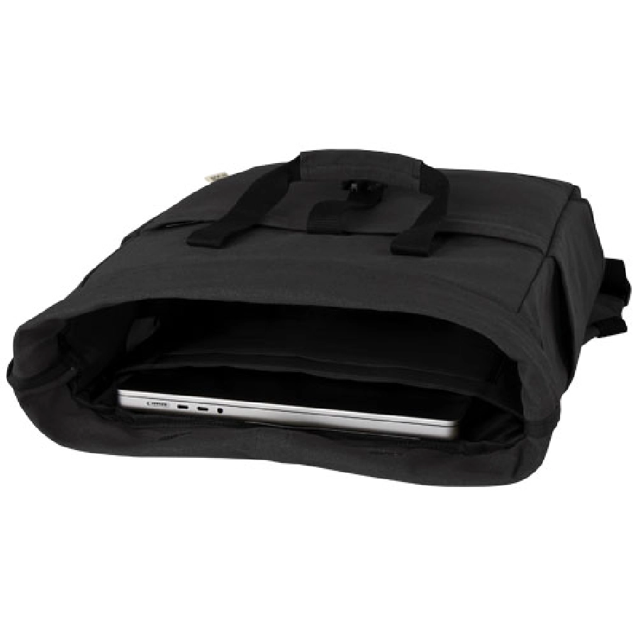 Joey 15-calowy plecak na laptopa z płótna z recyklingu z certyfikatem GRS o pojemności 15 l PFC-12067890