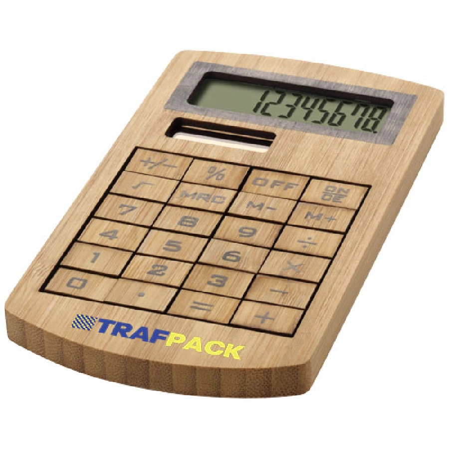 Kalkulator Eugene wykonany z bambusa PFC-12342800 brązowy