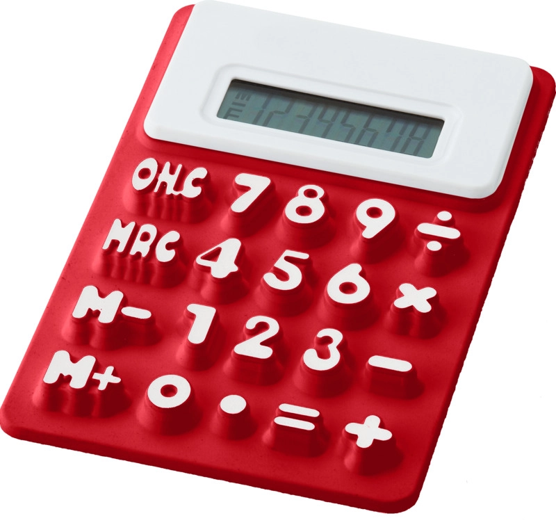Kalkulator elastyczny Splitz PFC-12345401 czerwony