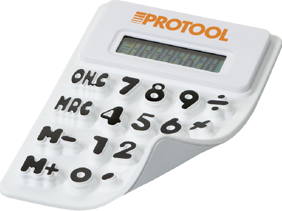 Kalkulator elastyczny Splitz PFC-12345402 biały