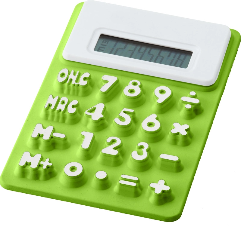 Kalkulator elastyczny Splitz PFC-12345404 zielony