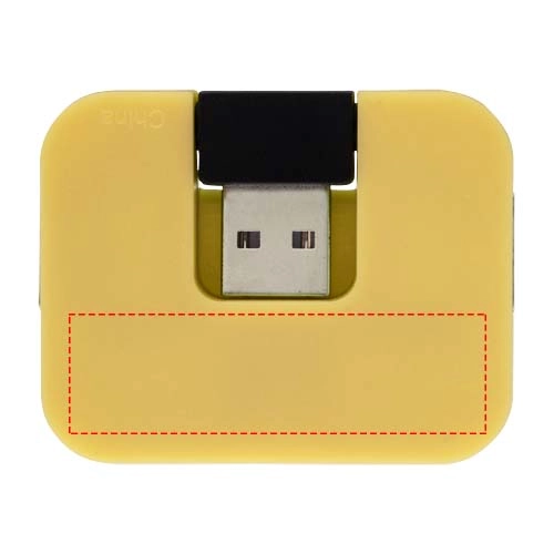 Rozdzielacz USB Gaia 4-portowy PFC-12359805 żółty