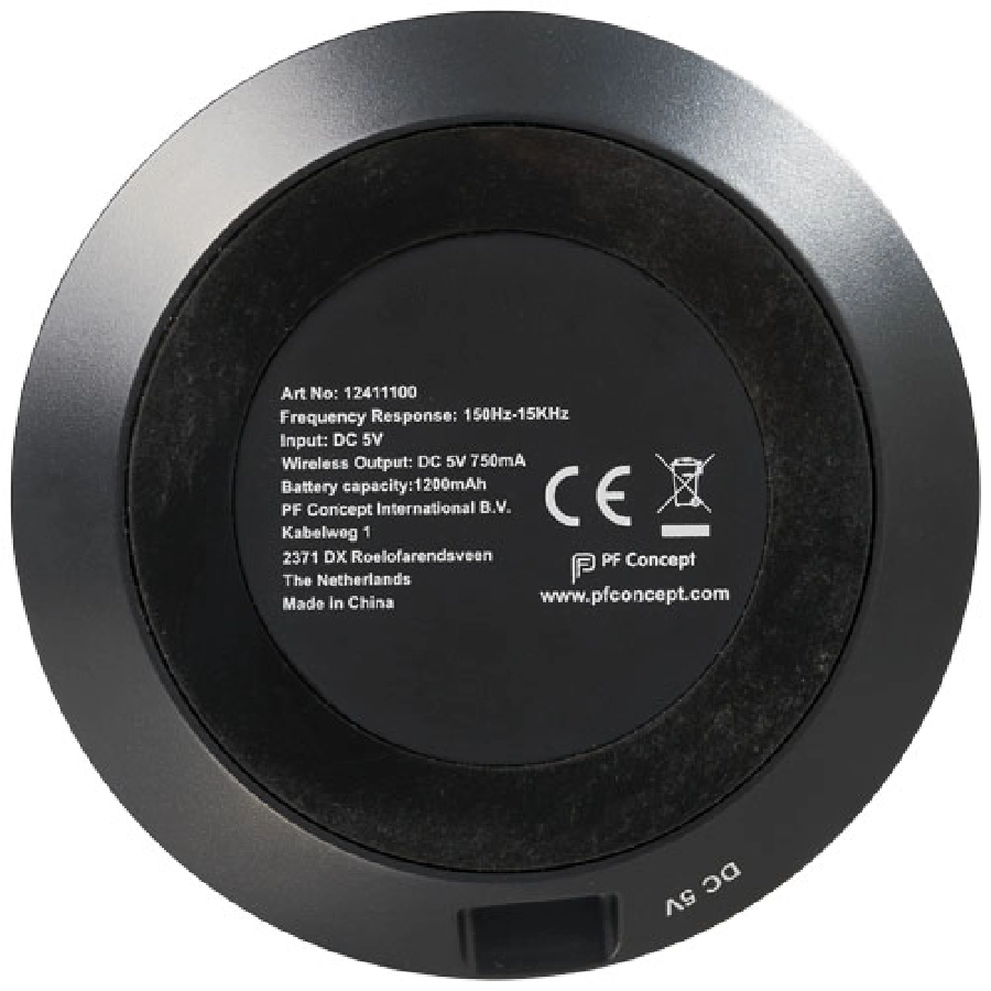 Bezprzewodowo ładowany głośnik Fiber z łącznością Bluetooth 3 W PFC-12411100 czarny