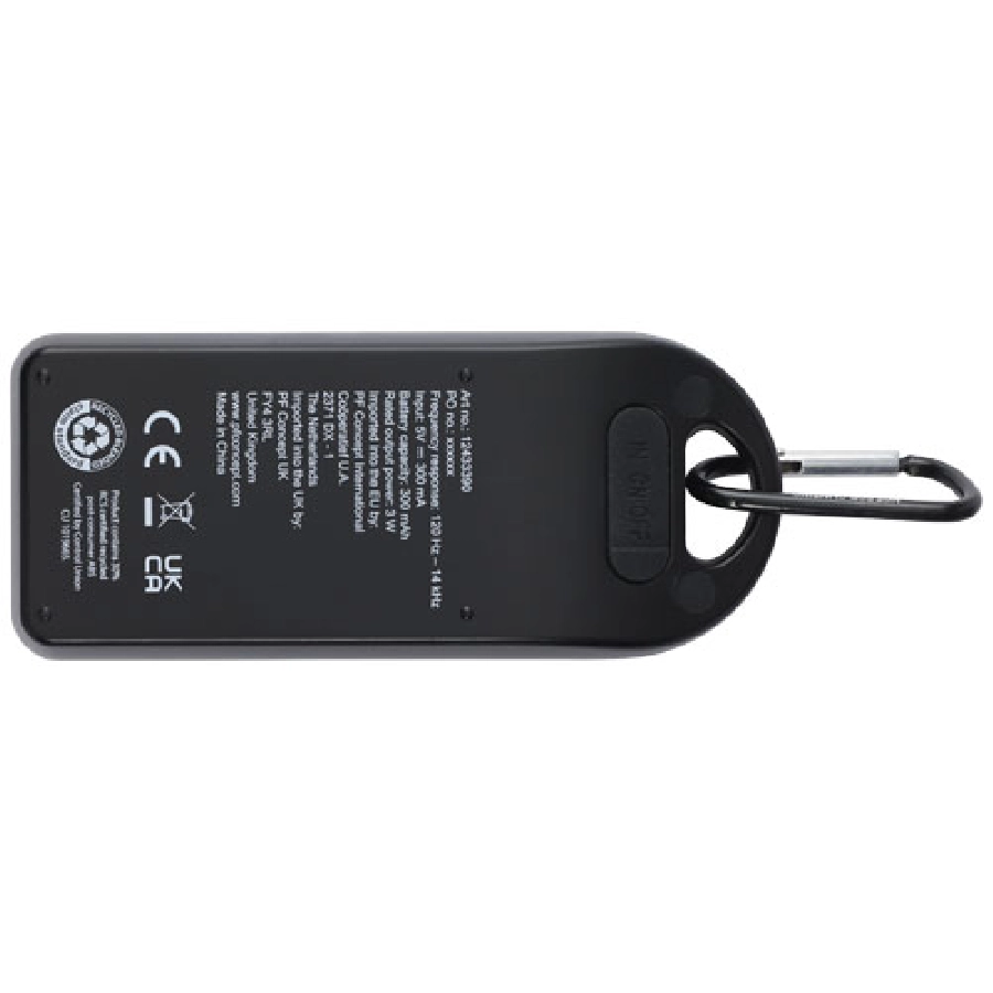 Omni głośnik Bluetooth® IPX4 o mocy 3 W z tworzyw sztucznych pochodzących z recyklingu z certyfikatem RCS PFC-12433390