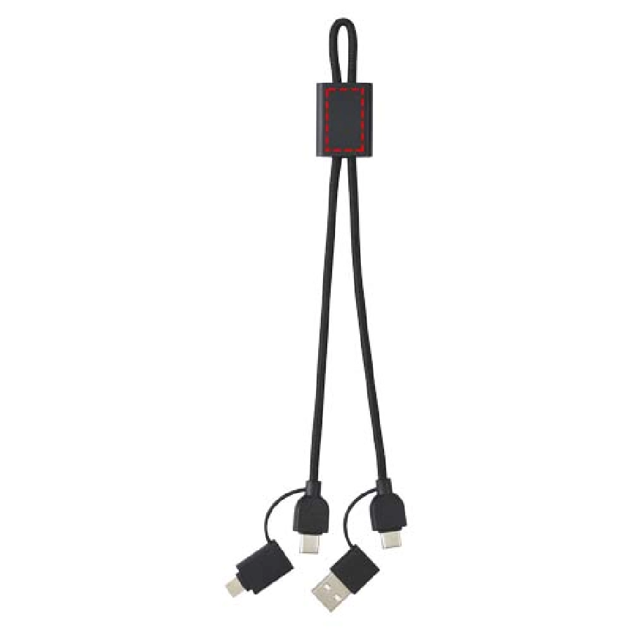 Connect kabel do szybkiego ładowania 6-w-1 o mocy 45 W z aluminium pochodzącego z recyklingu z certyfikatem RCS PFC-12434590