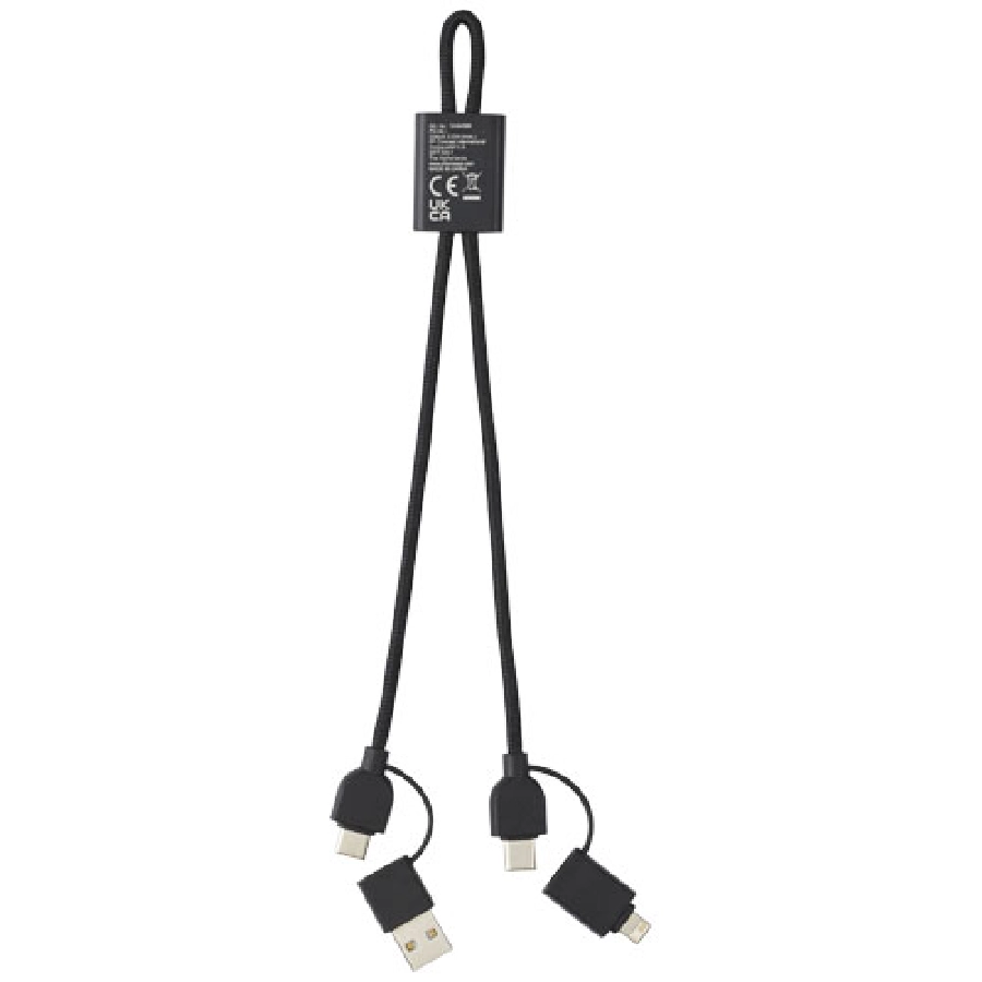 Connect kabel do szybkiego ładowania 6-w-1 o mocy 45 W z aluminium pochodzącego z recyklingu z certyfikatem RCS PFC-12434590