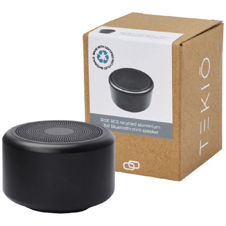 Rise mini głośnik Bluetooth o mocy 3 W z aluminium z recyklingu z certyfikatem RCS PFC-12435390