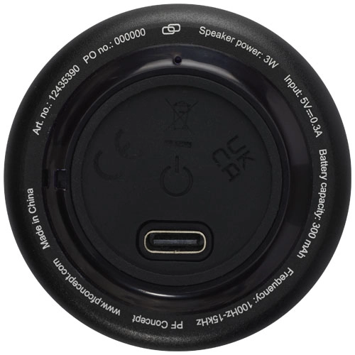 Rise mini głośnik Bluetooth® o mocy 3 W z aluminium z recyklingu z certyfikatem RCS PFC-12435390