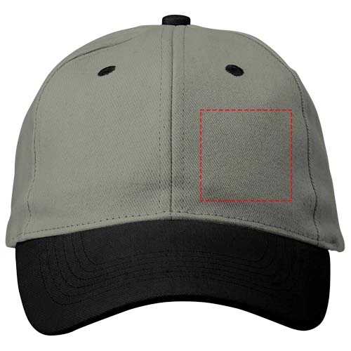 6 panelowa czapka z paskiem ściągającym PFC-13403800 szary