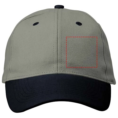 6 panelowa czapka z paskiem ściągającym PFC-13403802 szary