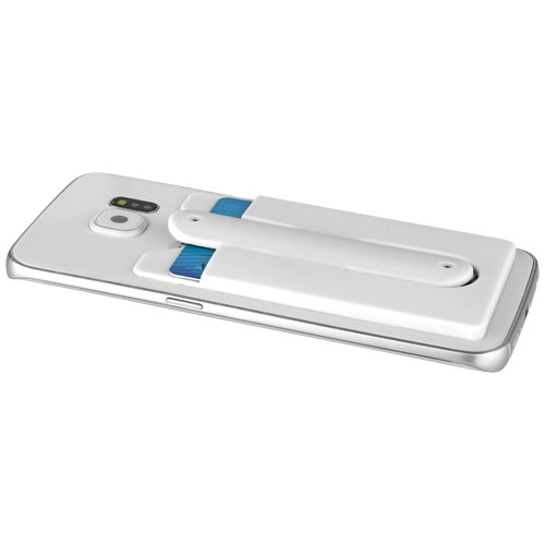 Silikonowy portfel na telefon ze stojakiem Stue PFC-13421800 biały