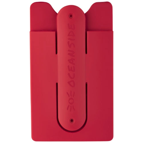 Silikonowy portfel na telefon ze stojakiem Stue PFC-13421801 czerwony