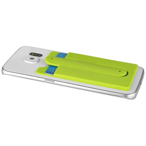 Silikonowy portfel na telefon ze stojakiem Stue PFC-13421803 zielony