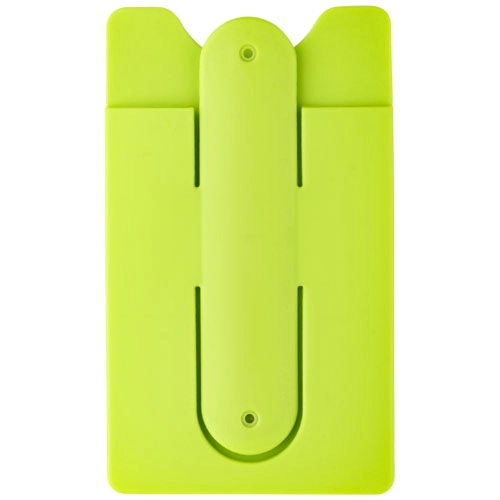 Silikonowy portfel na telefon ze stojakiem Stue PFC-13421803 zielony