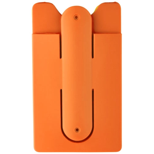 Silikonowy portfel na telefon ze stojakiem Stue PFC-13421804 pomarańczowy