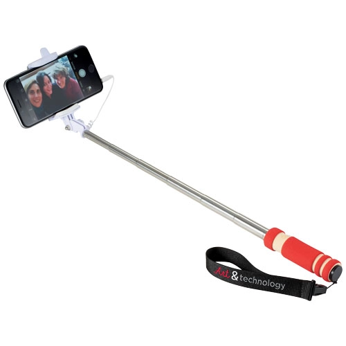 Mini selfie stick z opaską na rękę Snaps PFC-13422001 czerwony
