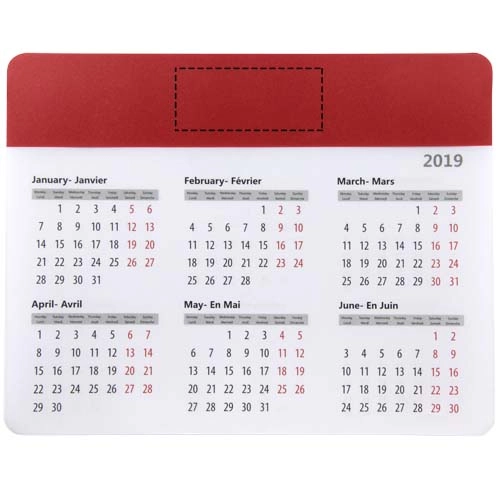 Podkładka pod mysz Chart z kalendarzem PFC-13496502 czerwony