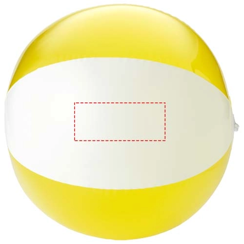 Solidna, przezroczysta piłka plażowa Bondi PFC-19538622 żółty