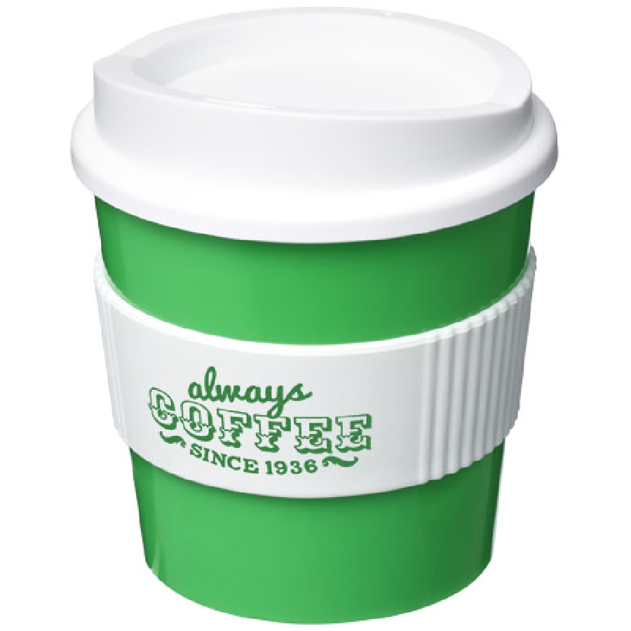 Kubek z serii Americano® Primo o pojemności 250 ml z uchwytem PFC-21001025 zielony