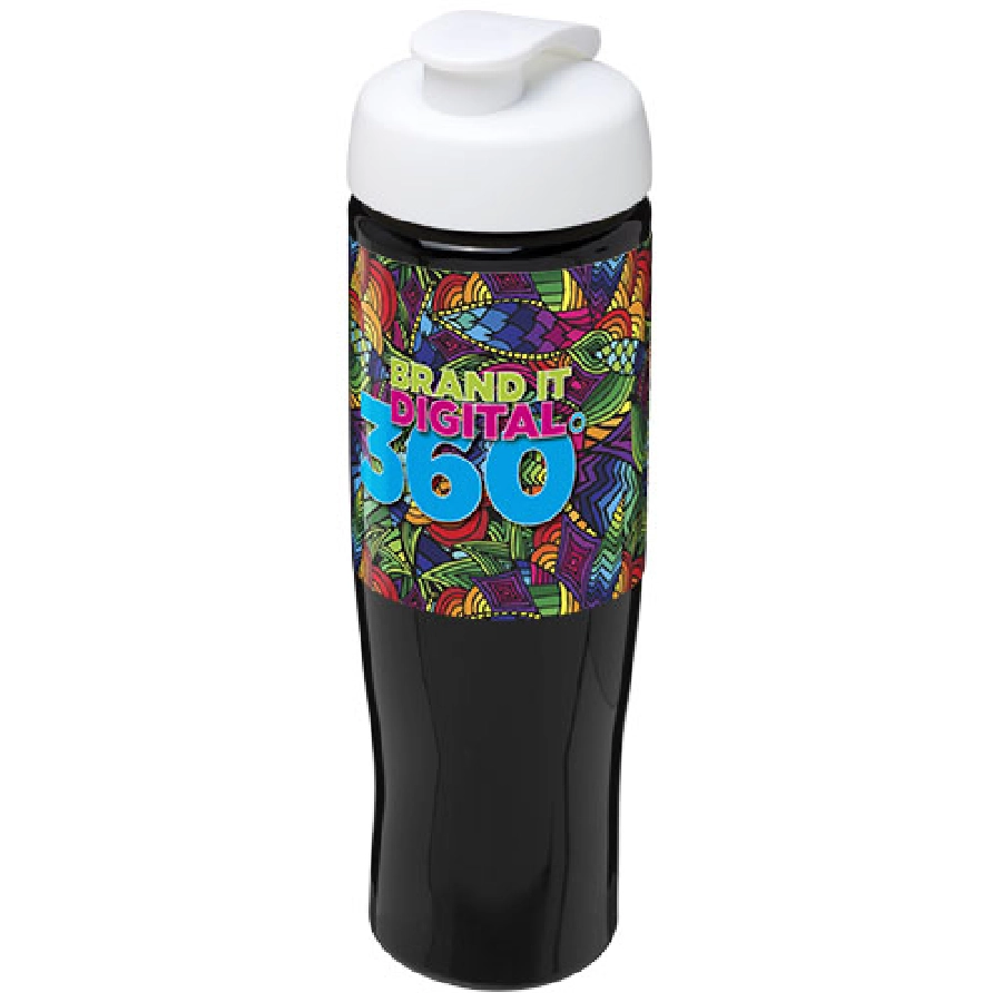 Bidon H2O Tempo® o pojemności 700 ml z wieczkiem zaciskowym PFC-21004012 czarny