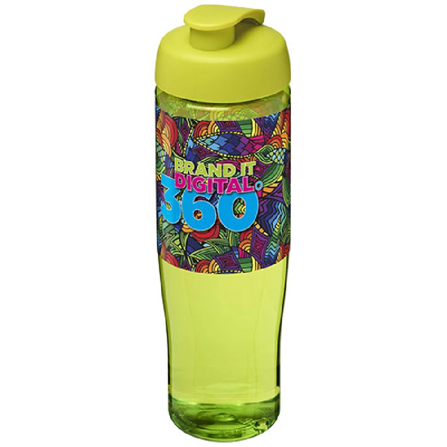 Bidon H2O Tempo® o pojemności 700 ml z wieczkiem zaciskowym PFC-21004020 zielony